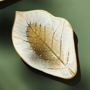 Anthropologie Oak Leaf Side Plate